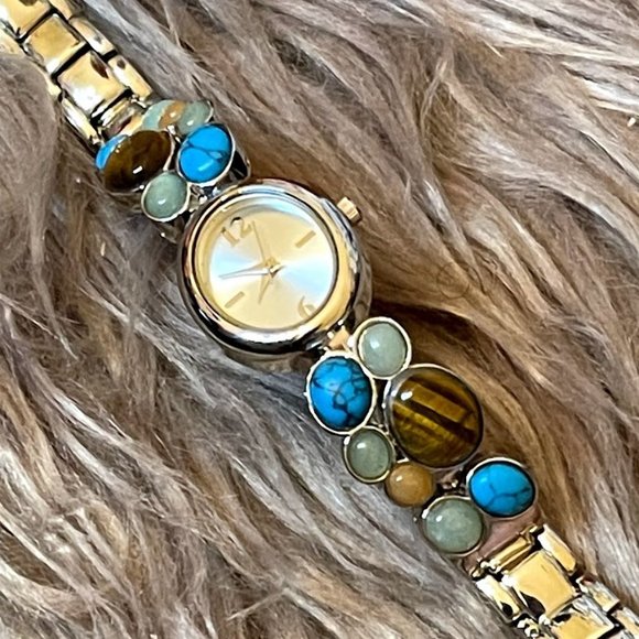 Women's Watch with Natural Stone and Link Watch - Picture 2 of 4